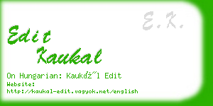 edit kaukal business card